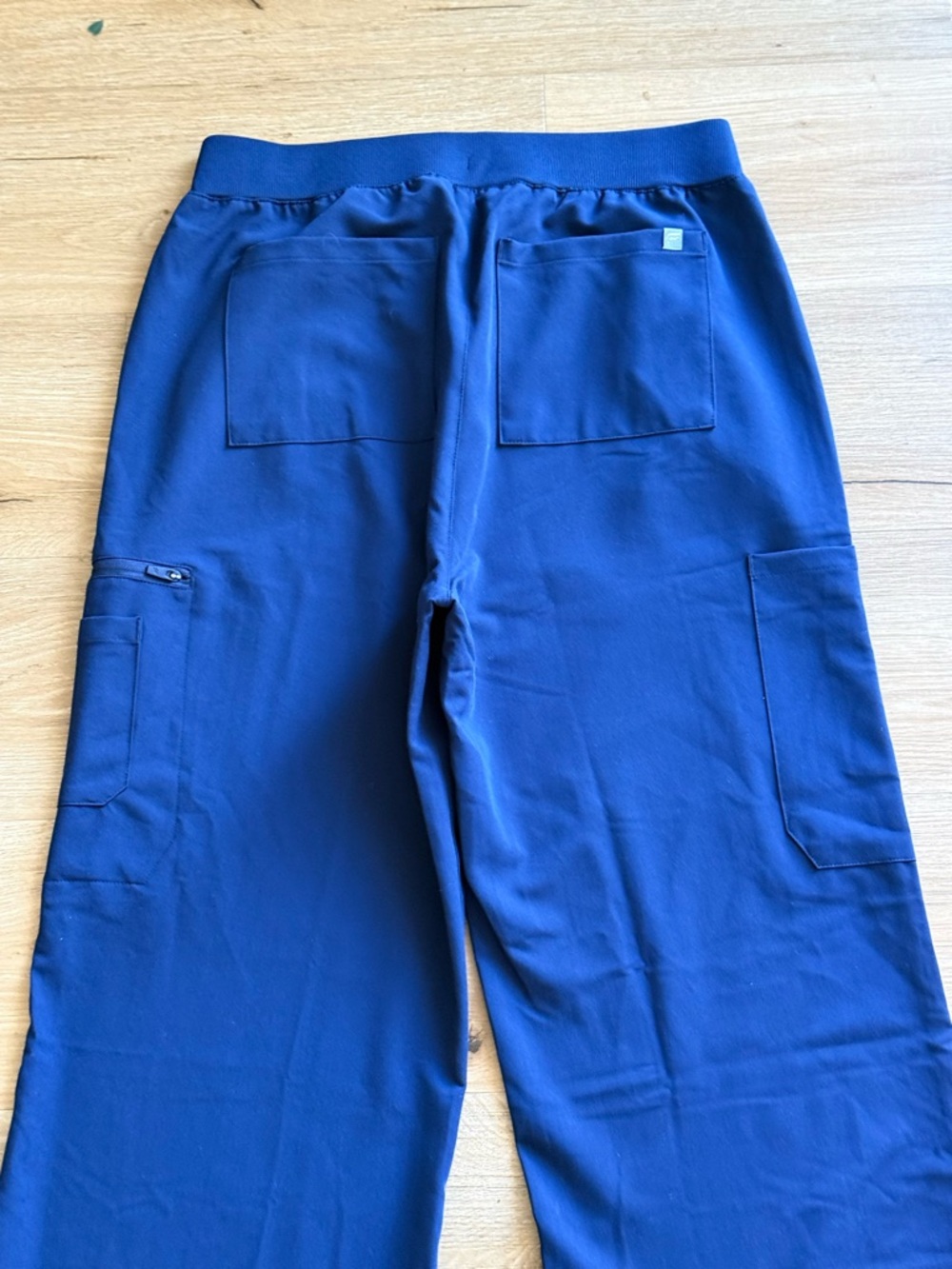 Fabletics Navy Wide-Leg Drawstring Scrub Pants- Large Tall - Picture 4 of 5